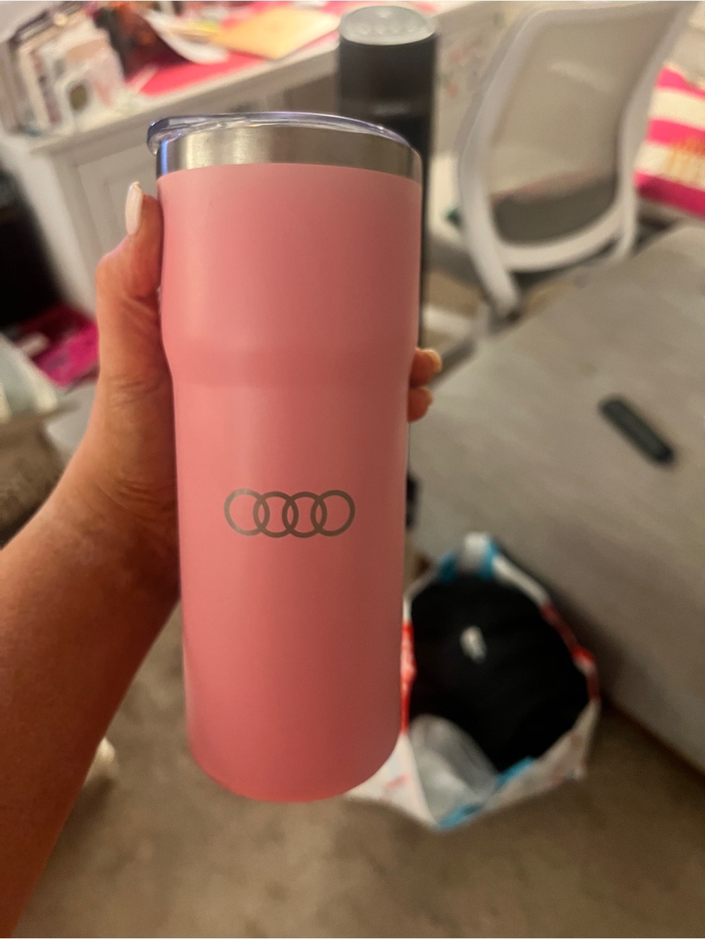 Audi Pink Insulated Travel Tumbler